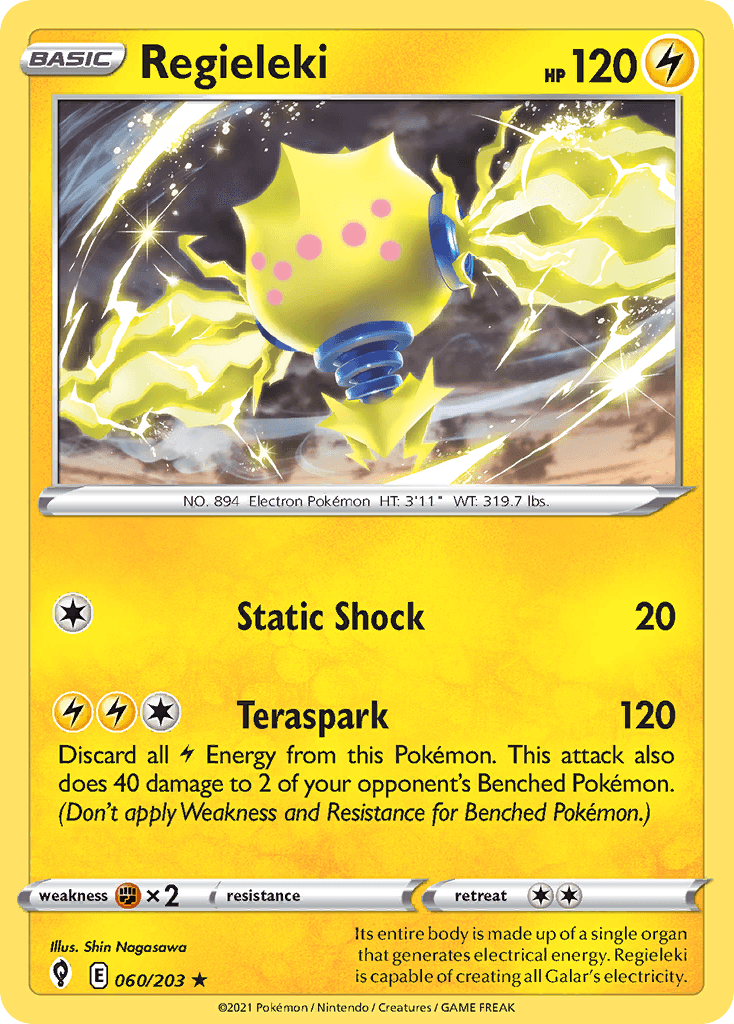 Carta Pokémon Regieleki 60 de Evolving Skies