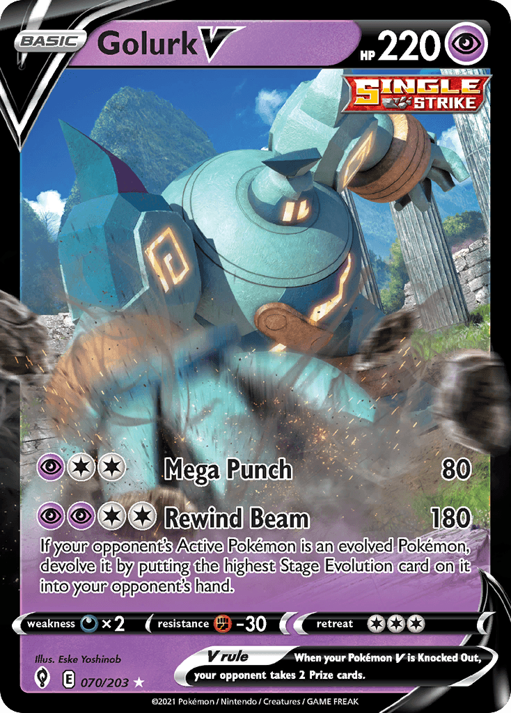 Carta Pokémon Golurk V 70