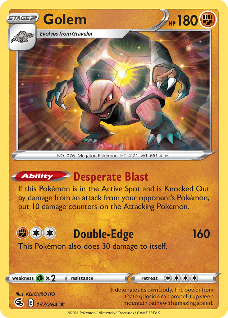Carta Pokémon Golem