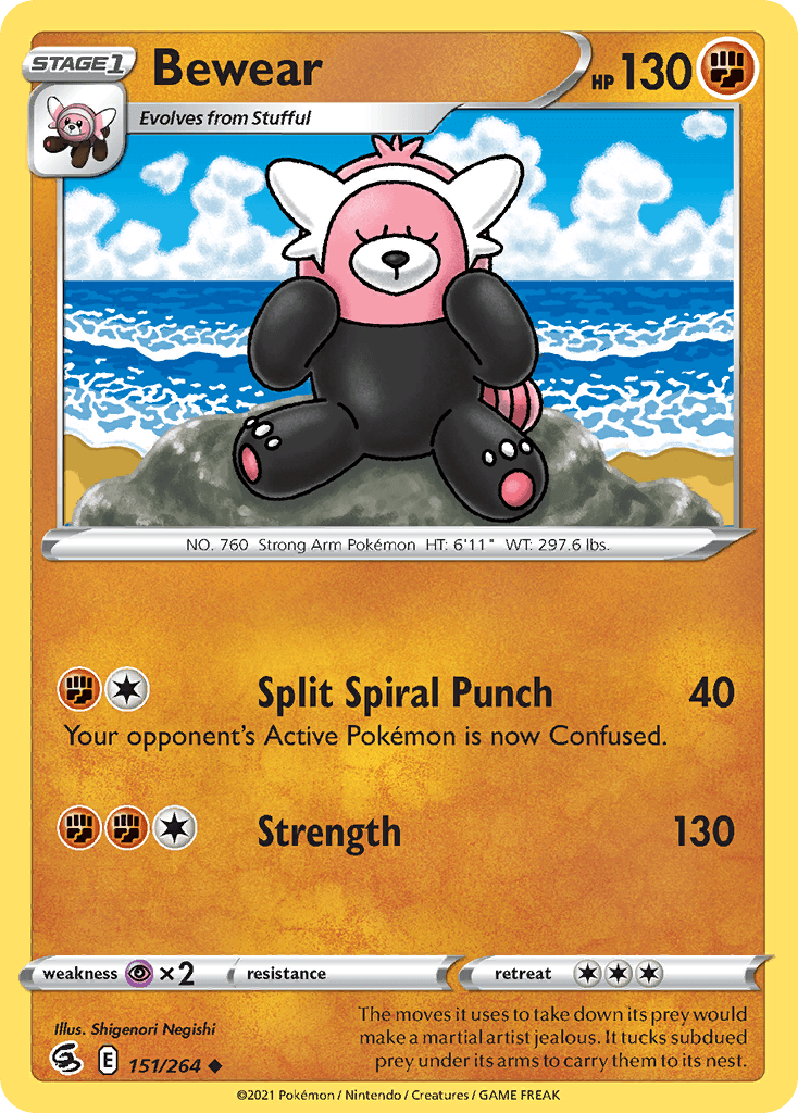 Carta Pokémon Bewear