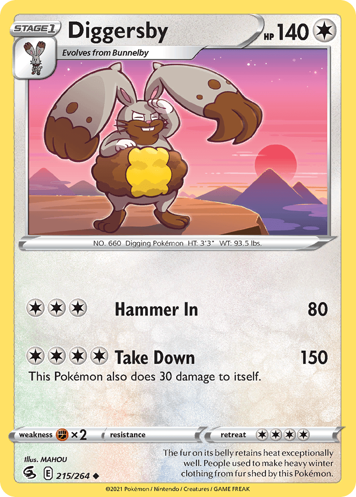 Carta Pokémon Diggersby 215