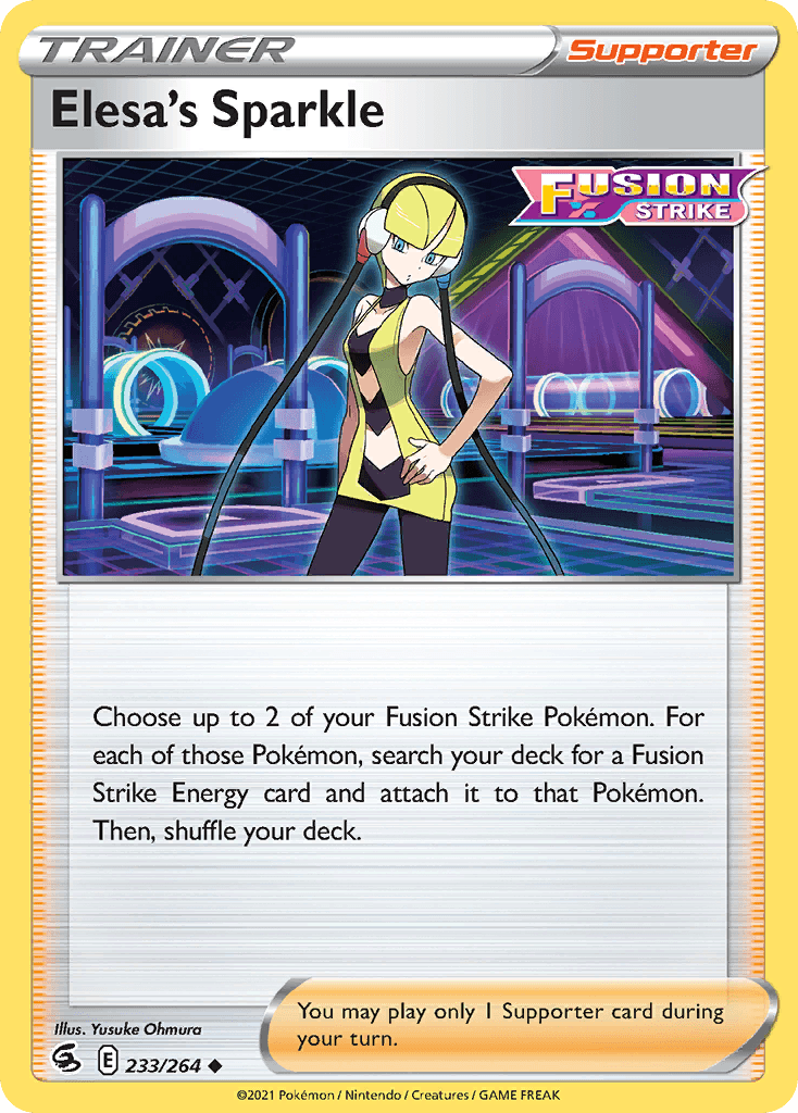 Carta Pokémon Elesa's Sparkle 233 de Fusion Strike
