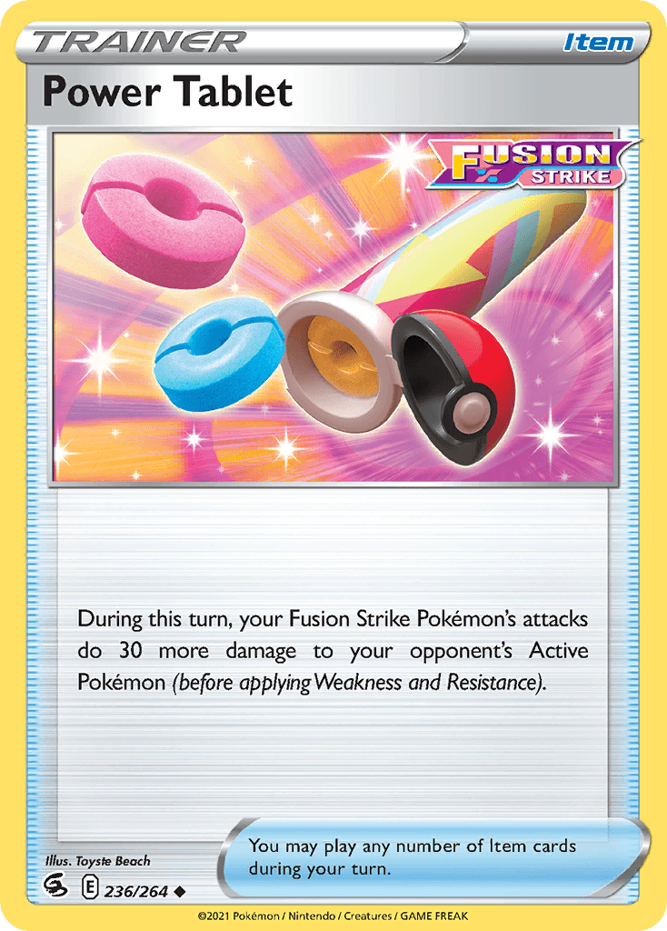 Carta Pokémon Power Tablet 236 de Fusion Strike