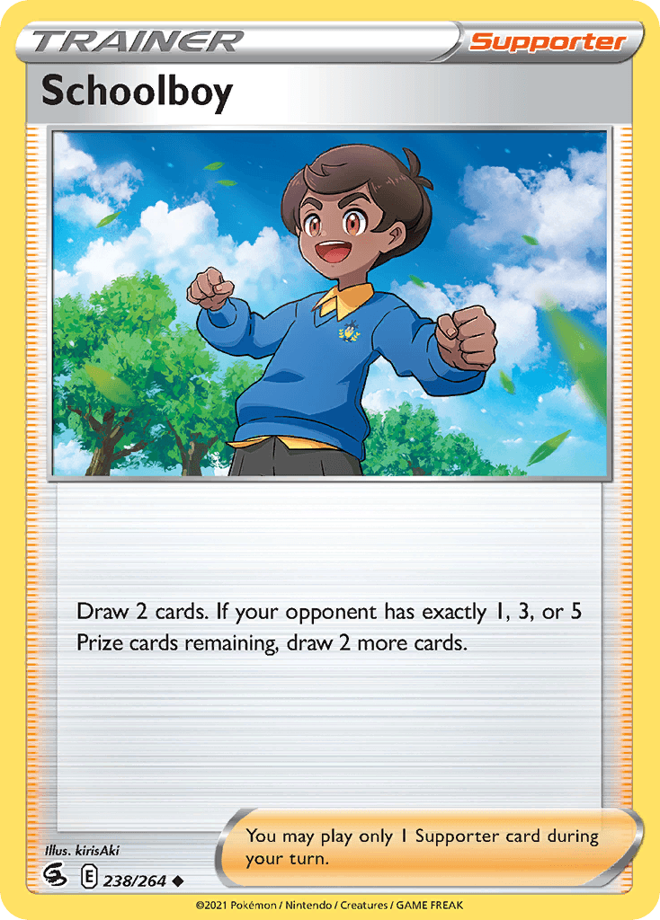 Carta Pokémon Schoolboy 238 de Fusion Strike