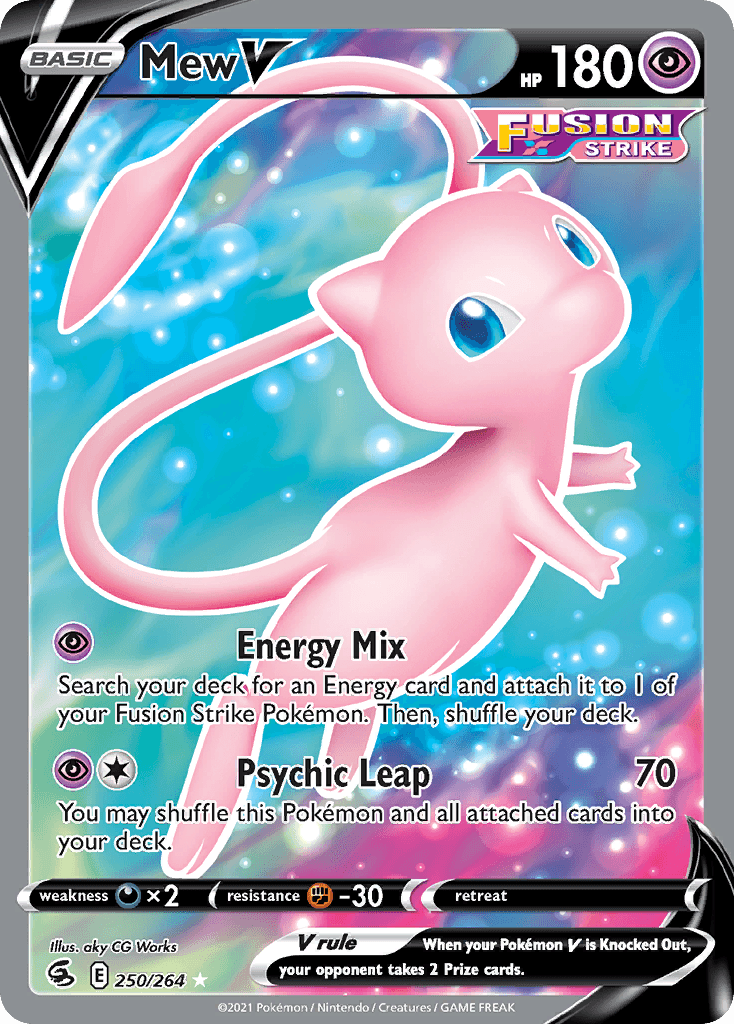 Carta Pokémon Mew V 250 de Fusion Strike
