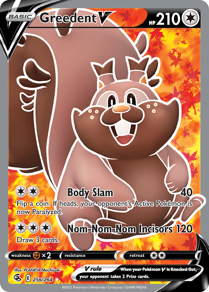Carta Pokémon Greedent V 256 de Fusion Strike