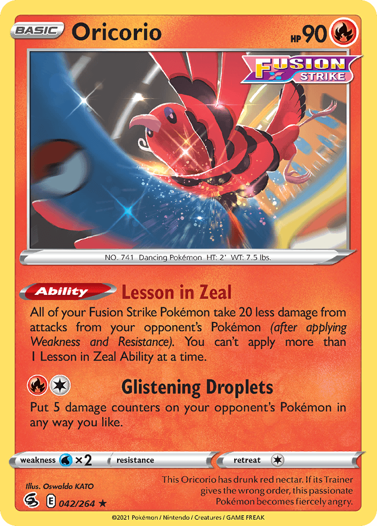 Carta Pokémon Oricorio