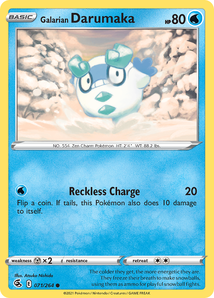 Carta Pokémon Galarian Darumaka