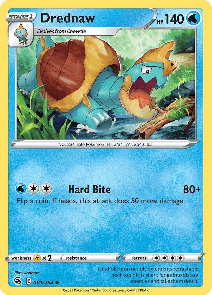 Carta Pokémon Drednaw 81