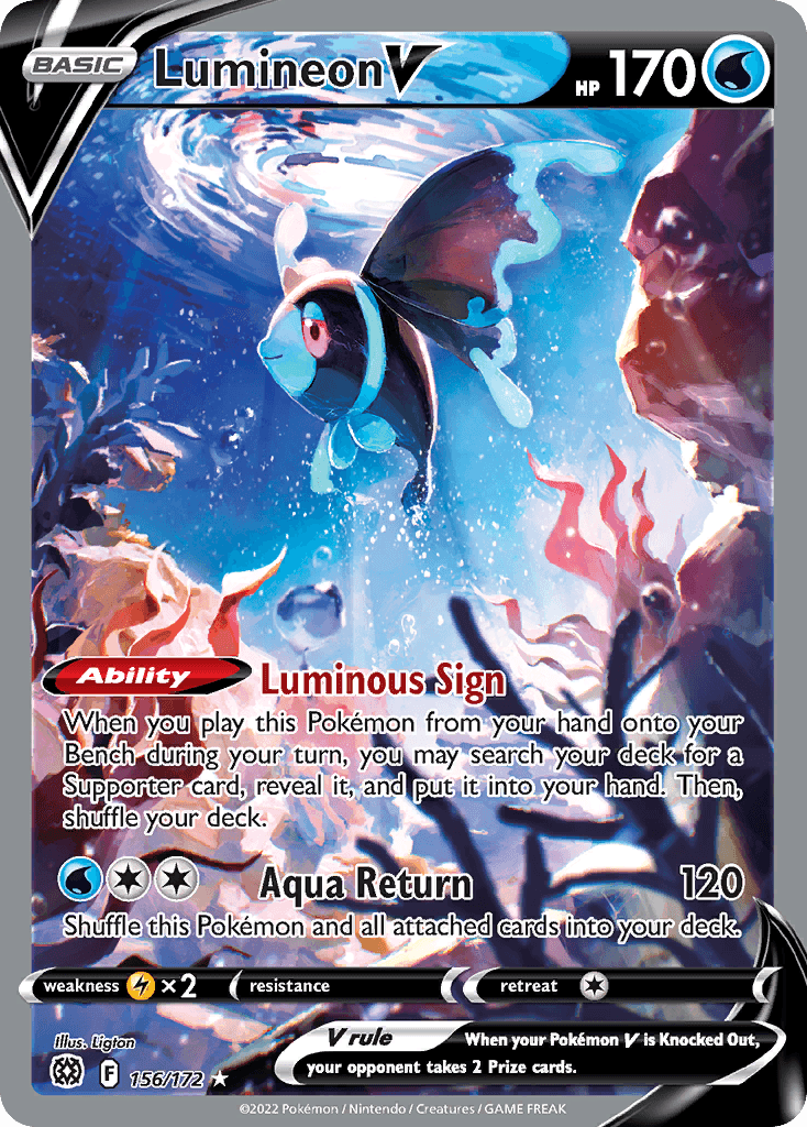 Carta Pokémon Lumineon V 156