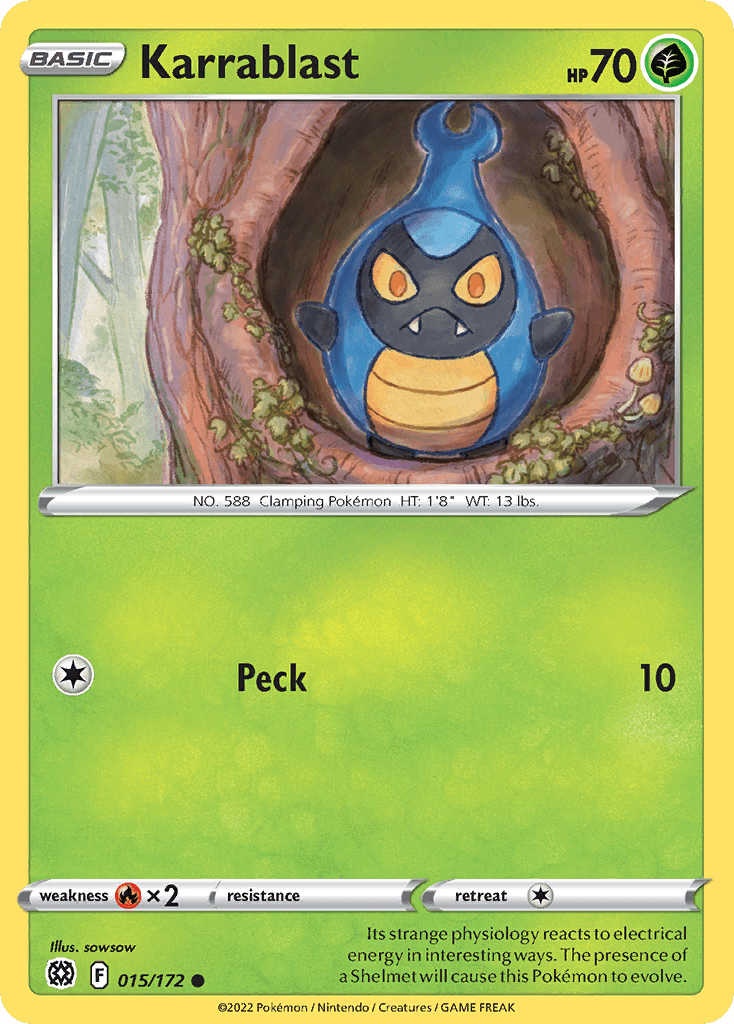 Carta Pokémon Karrablast 15