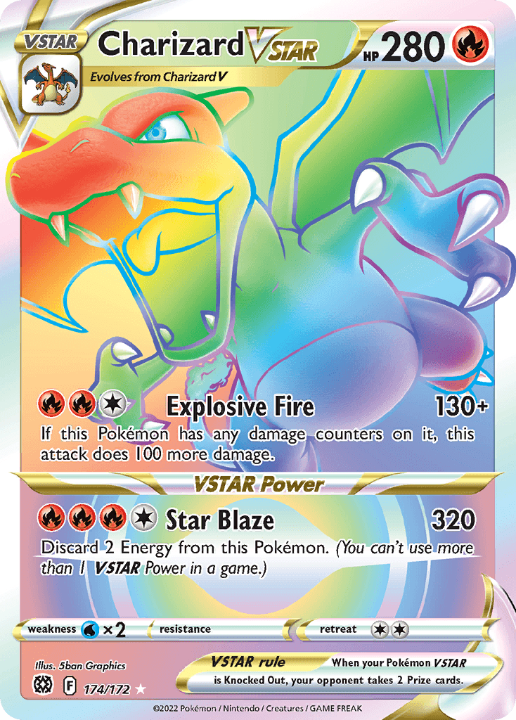 Carta Pokémon Charizard VSTAR 174 de Brilliant Stars