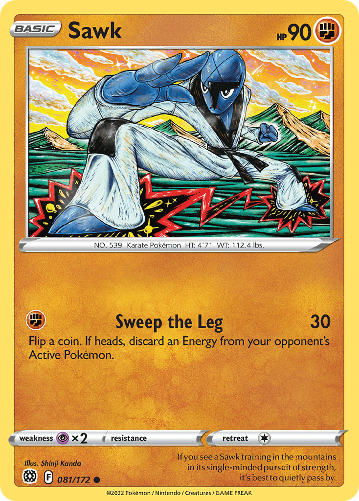 Carta Pokémon Sawk 81 de Brilliant Stars