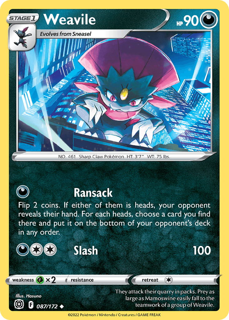 Carta Pokémon Weavile
