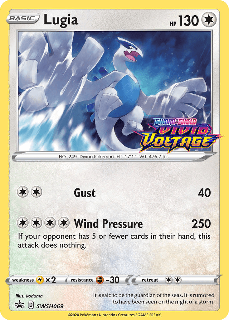 Carta Pokémon Lugia SWSH069 de SWSH Black Star Promos