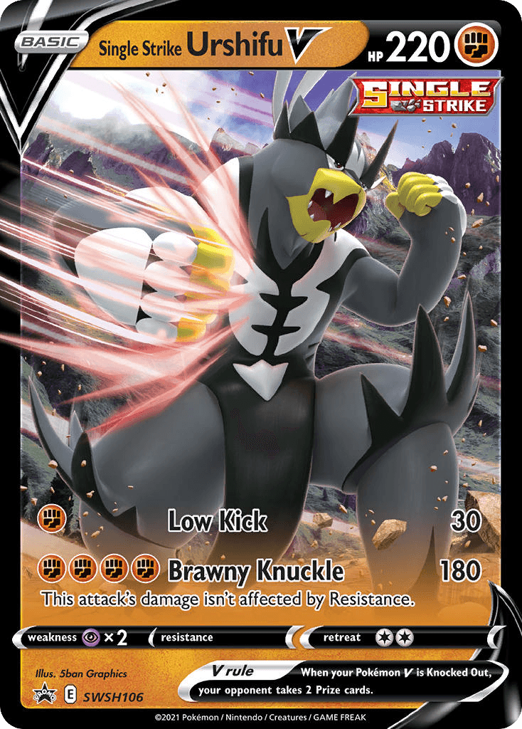 Carta Pokémon Single Strike Urshifu V SWSH106