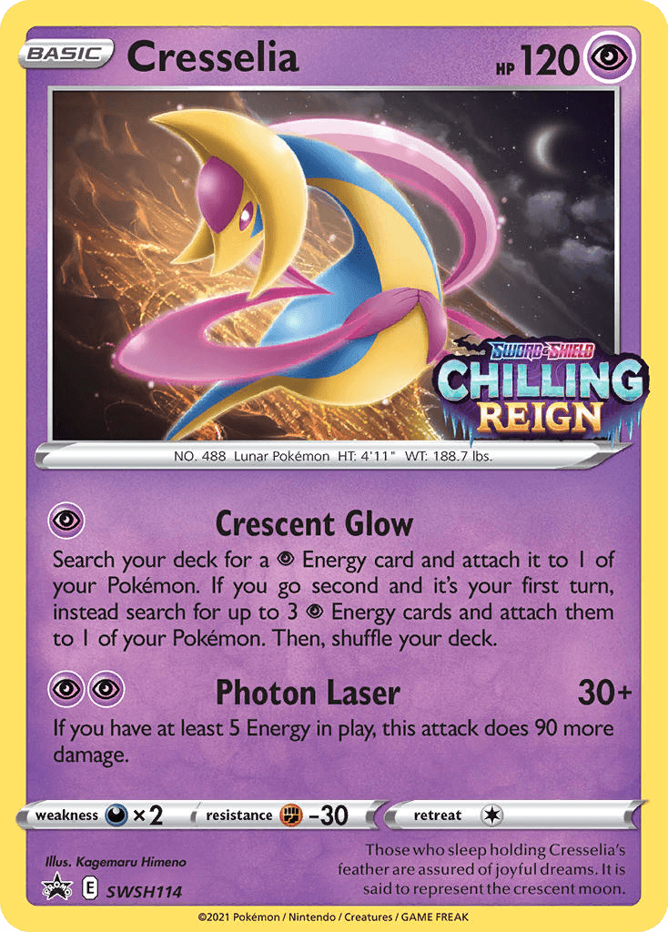 Carta Pokémon Cresselia SWSH114 de SWSH Black Star Promos