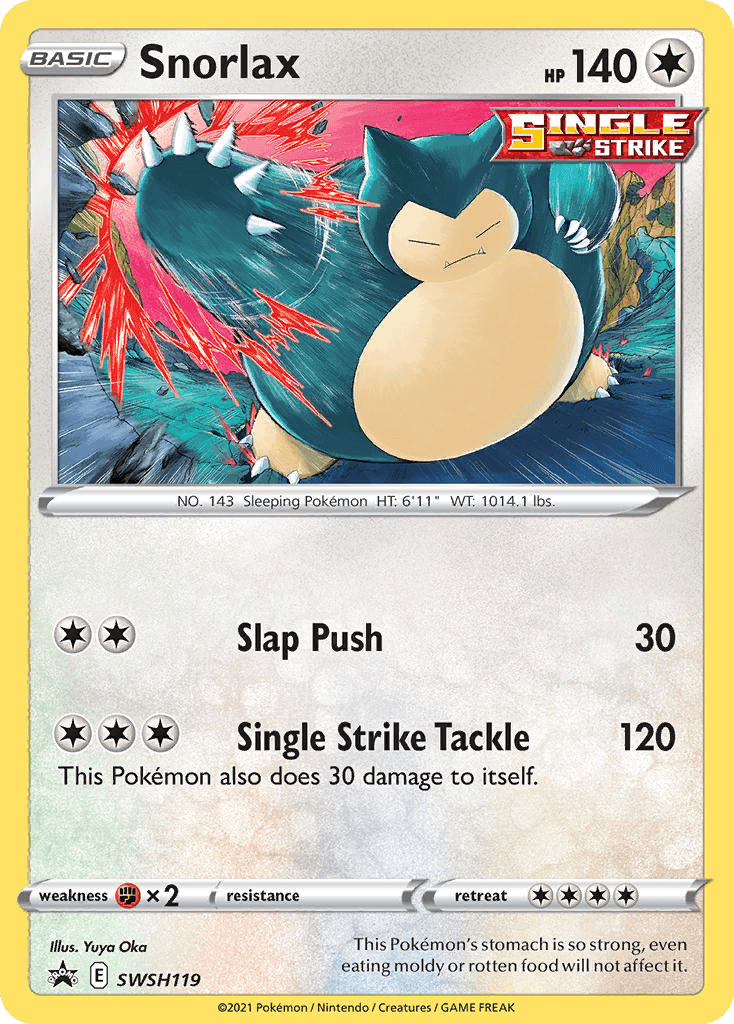 Carta Pokémon Snorlax SWSH119 de SWSH Black Star Promos