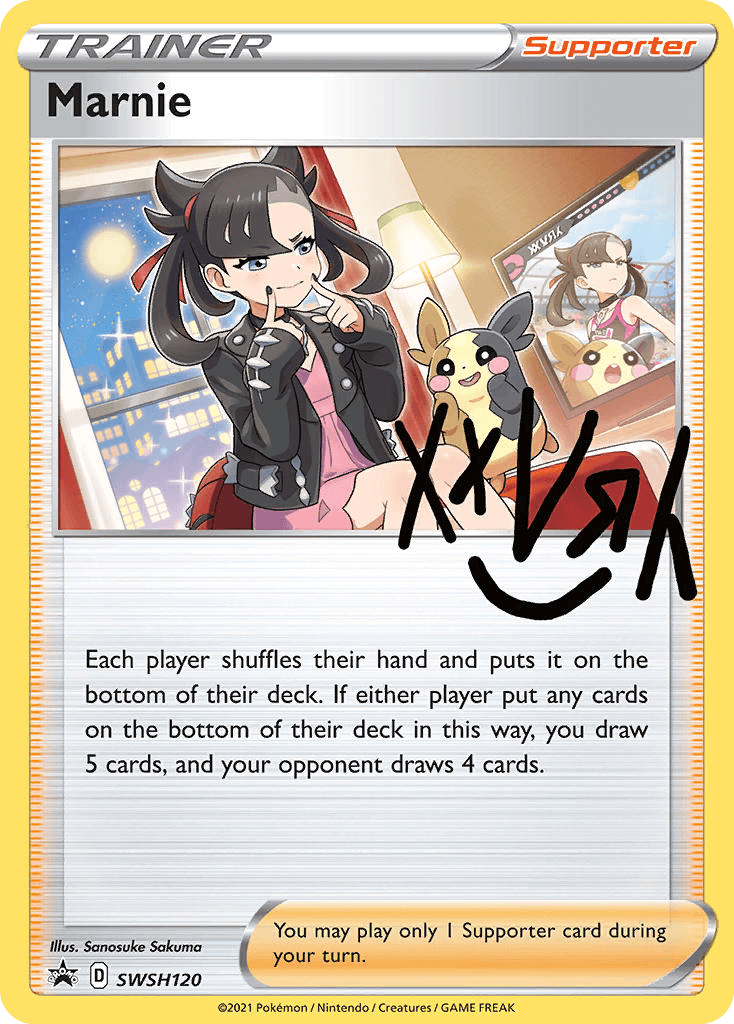 Carta Pokémon Marnie SWSH120 de SWSH Black Star Promos