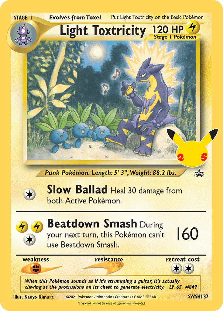 Carta Pokémon Light Toxtricity SWSH137 de SWSH Black Star Promos