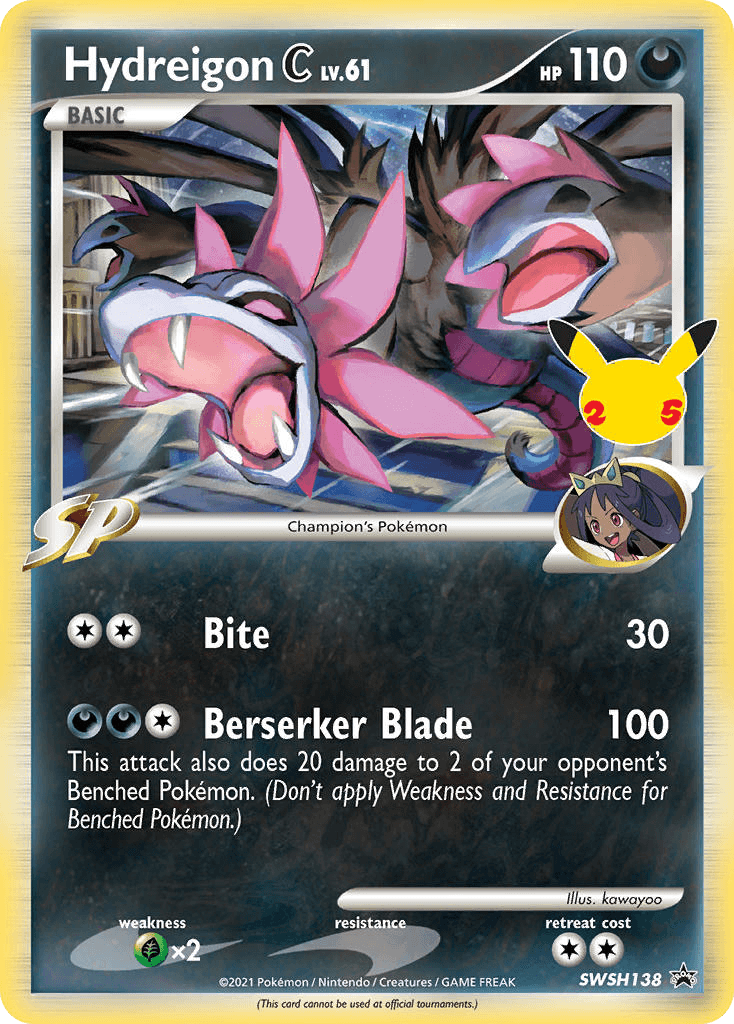Carta Pokémon Hydreigon C SWSH138 de SWSH Black Star Promos