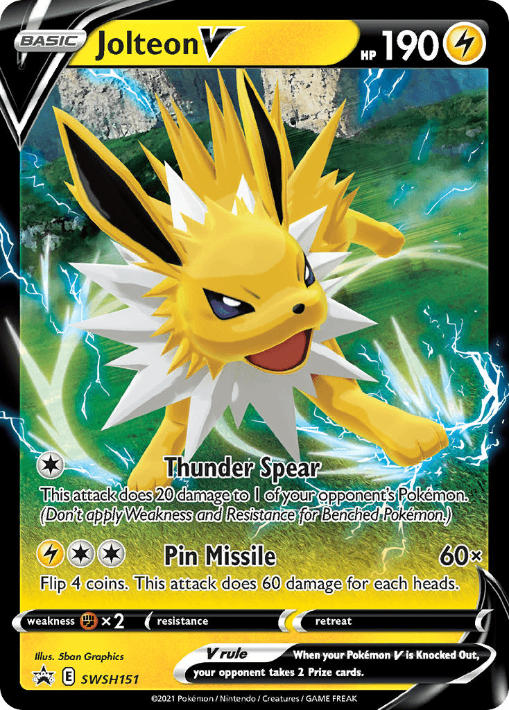 Carta Pokémon Jolteon V SWSH151 de SWSH Black Star Promos