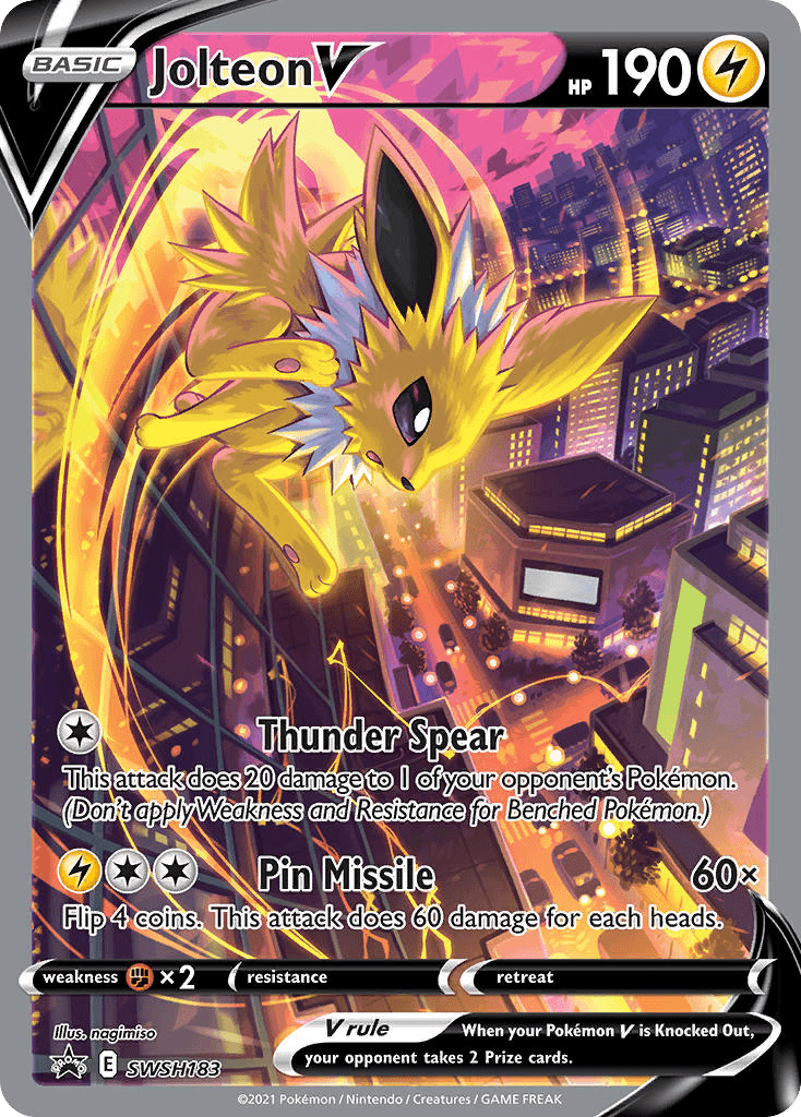 Carta Pokémon Jolteon V SWSH183 de SWSH Black Star Promos