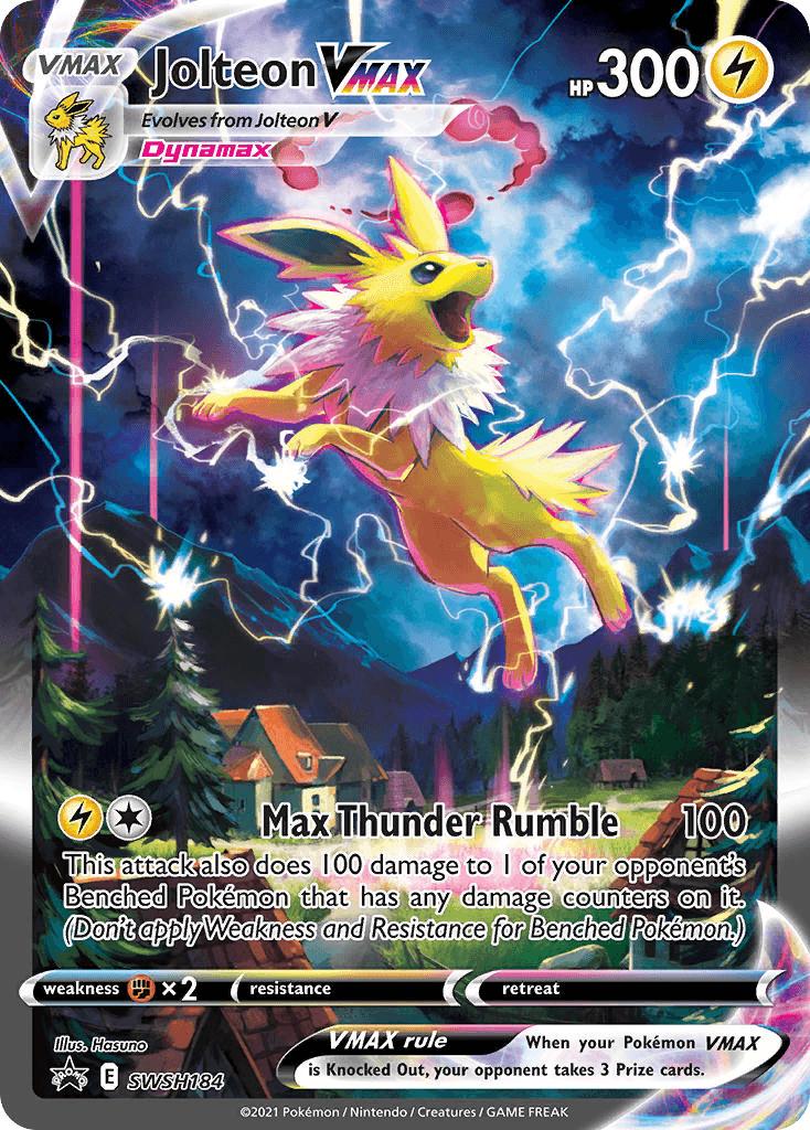 Carta Pokémon Jolteon VMAX SWSH184 de SWSH Black Star Promos