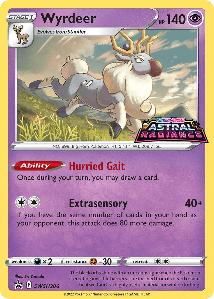 Carta Pokémon Wyrdeer SWSH206
