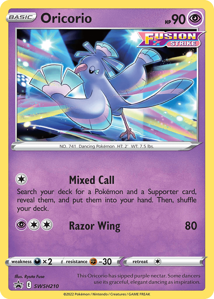 Carta Pokémon Oricorio