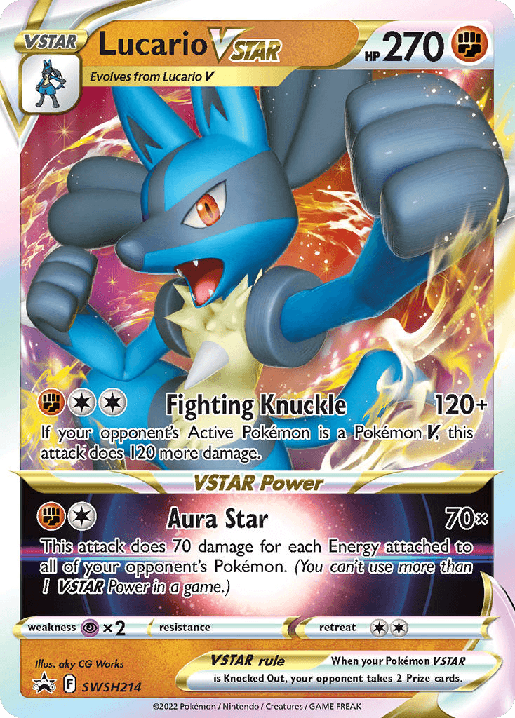 Carta Pokémon Lucario VSTAR SWSH214 de SWSH Black Star Promos