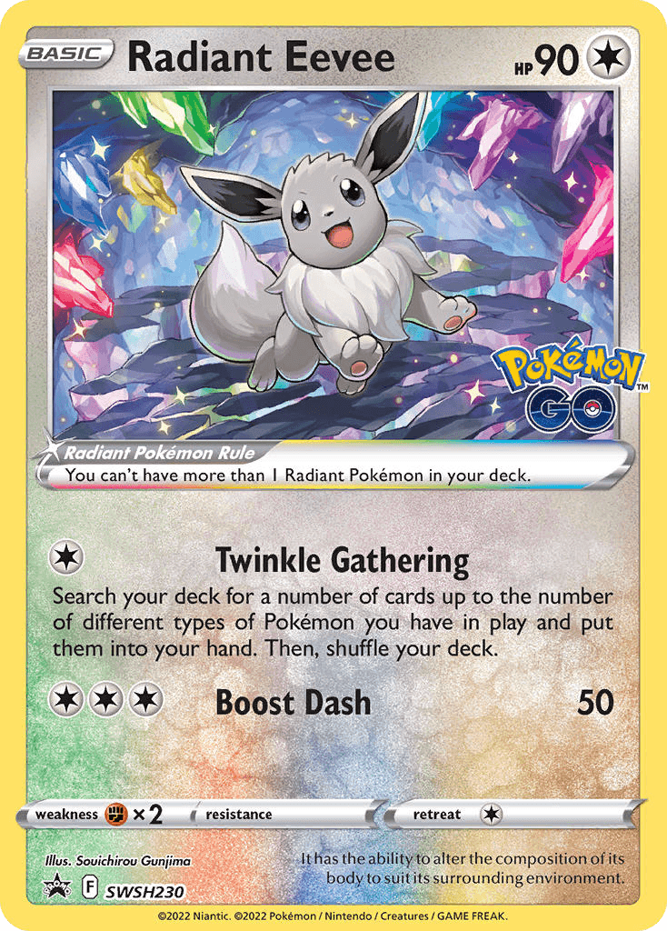 Carta Pokémon Radiant Eevee SWSH230 de SWSH Black Star Promos