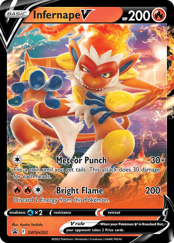 Carta Pokémon Infernape V SWSH252 de SWSH Black Star Promos