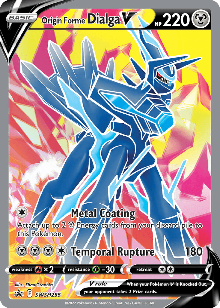 Carta Pokémon Origin Forme Dialga V SWSH255 de SWSH Black Star Promos