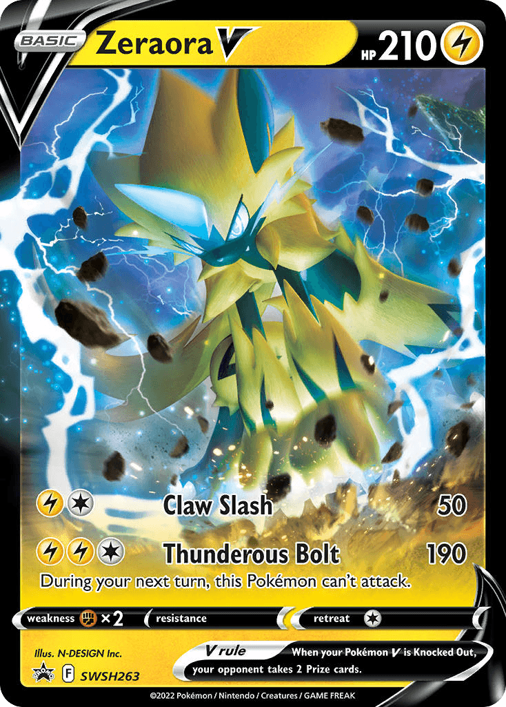 Carta Pokémon Zeraora V SWSH263 de SWSH Black Star Promos