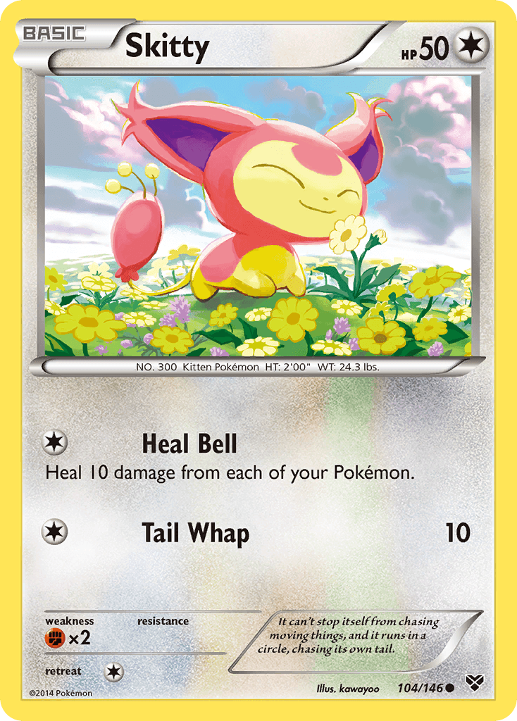 Carta Pokémon Skitty 104 de XY