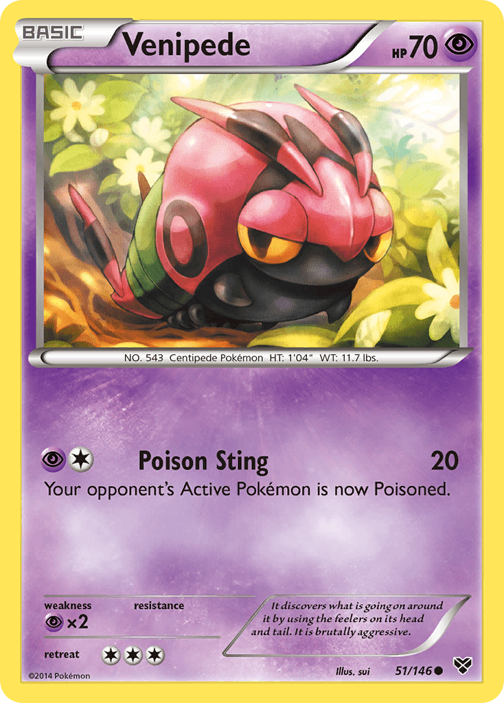 Carta Pokémon Venipede 51