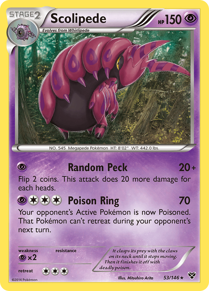 Carta Pokémon Scolipede 53