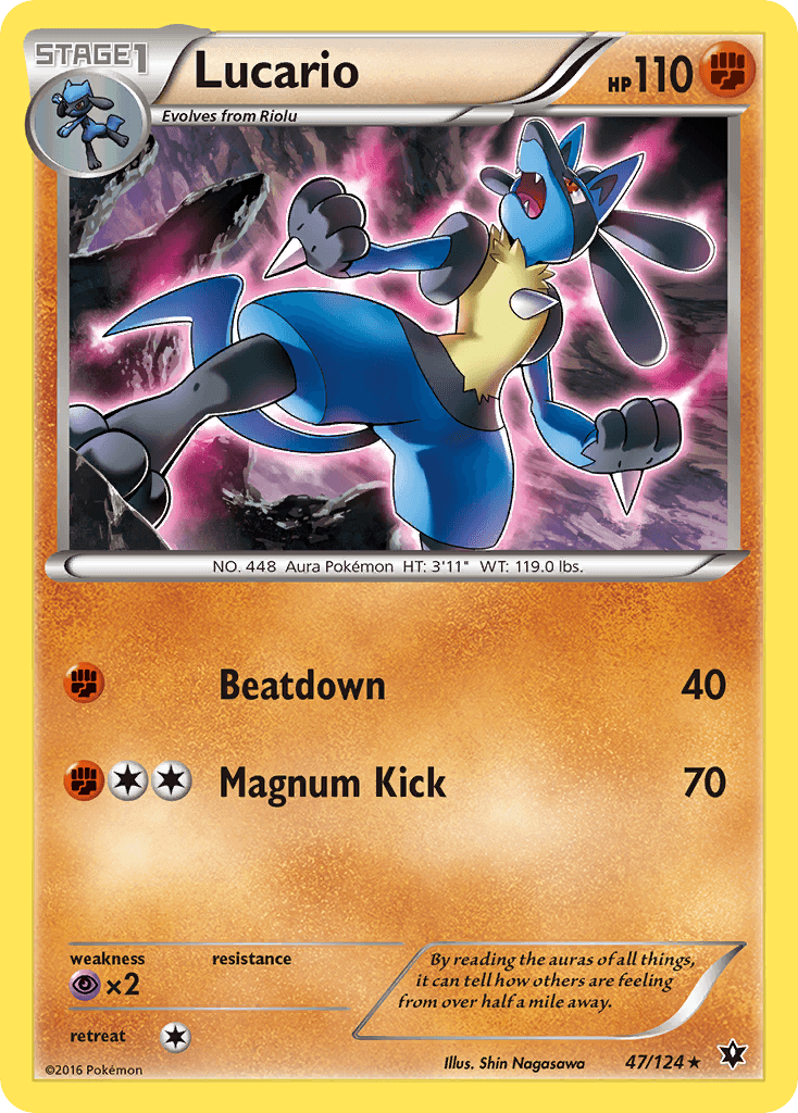 Carta Pokémon Lucario 47 de Fates Collide