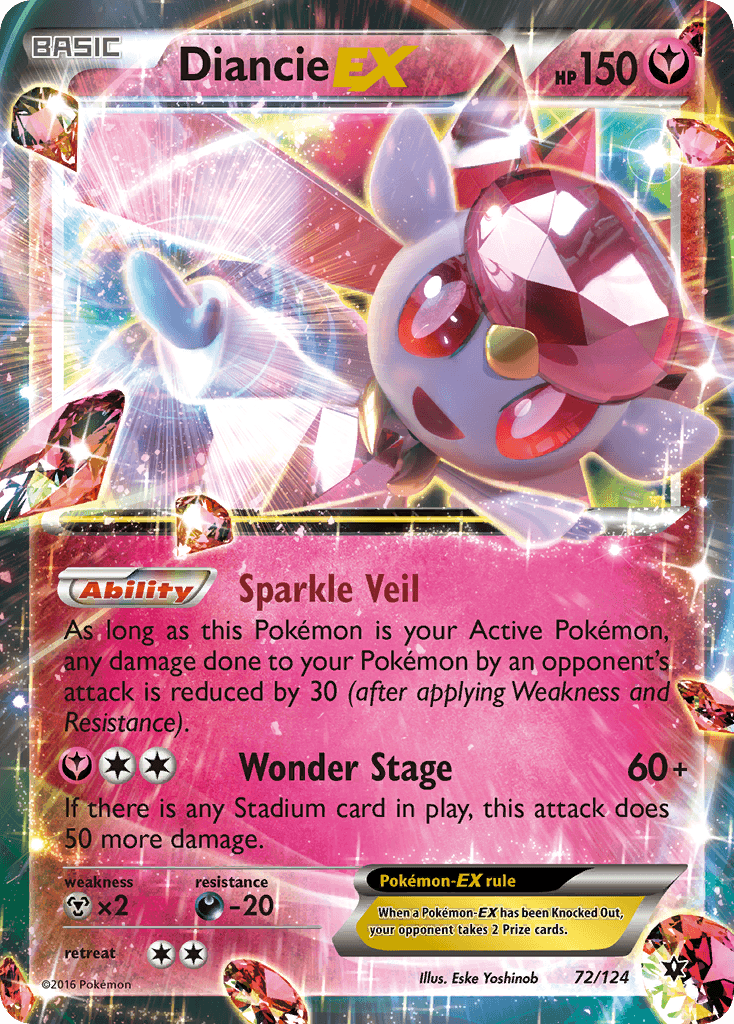 Carta Pokémon Diancie-EX 72 de Fates Collide
