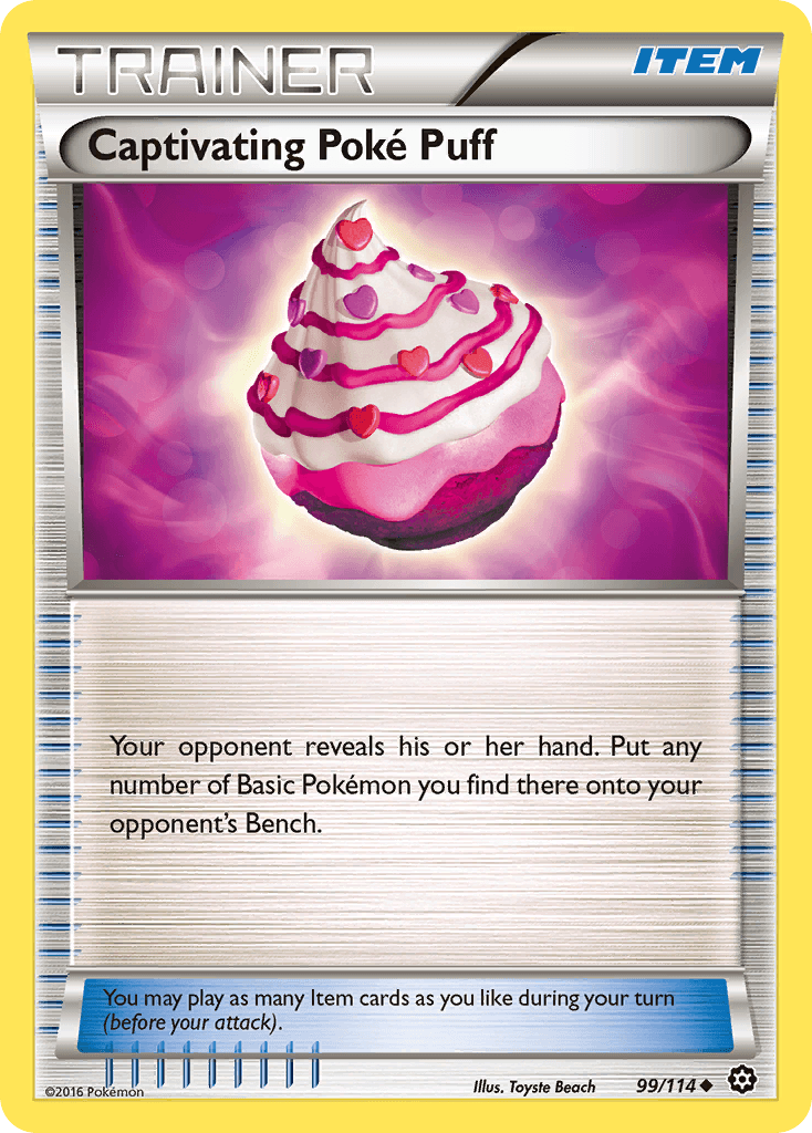 Carta Pokémon Captivating Poké Puff 99 de Steam Siege