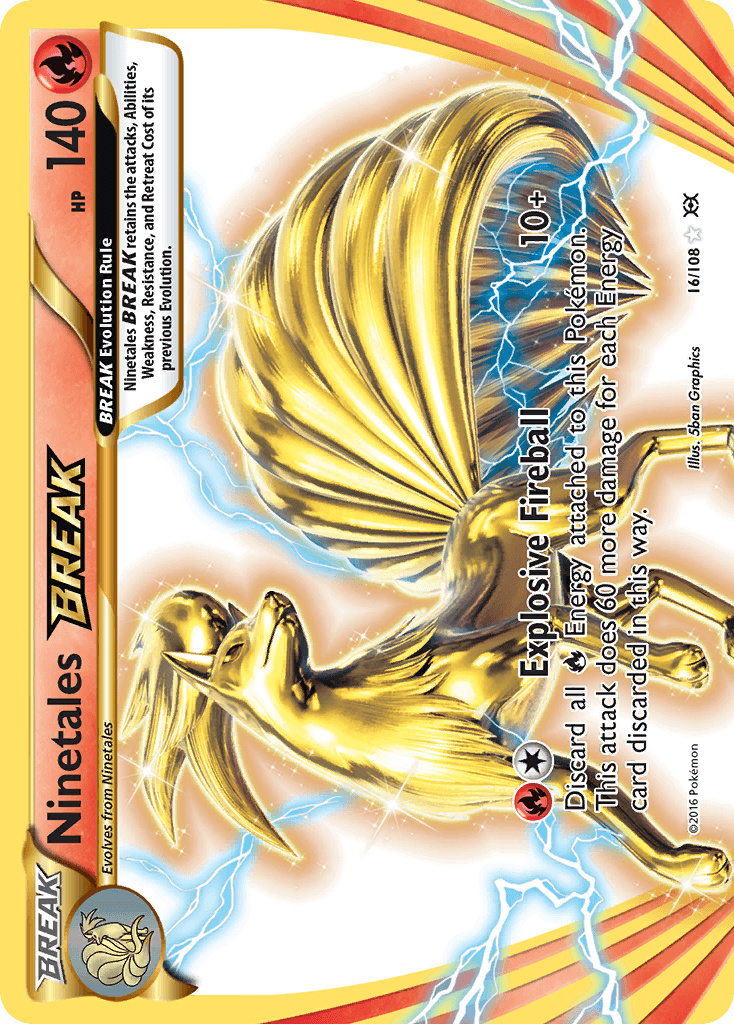 Carta Pokémon Ninetales BREAK 16 de Evolutions