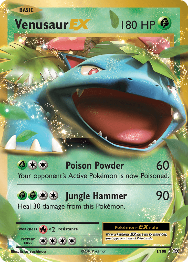 Carta Pokémon Venusaur-EX 1