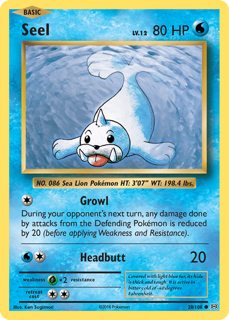 Carta Pokémon Seel