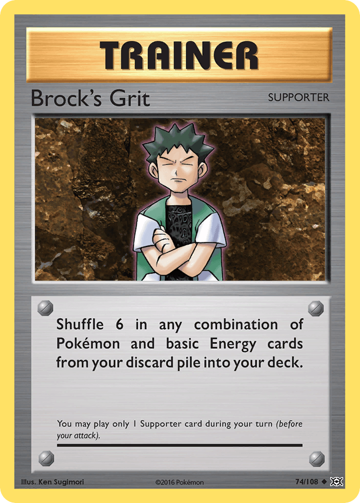 Carta Pokémon Brock's Grit 74 de Evolutions