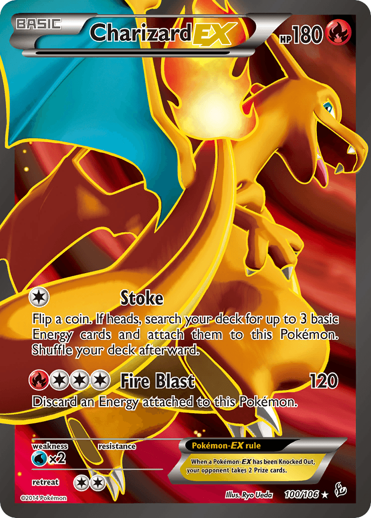 Carta Pokémon Charizard-EX 100