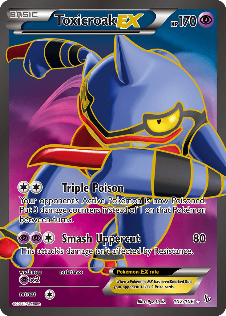 Carta Pokémon Toxicroak-EX 102