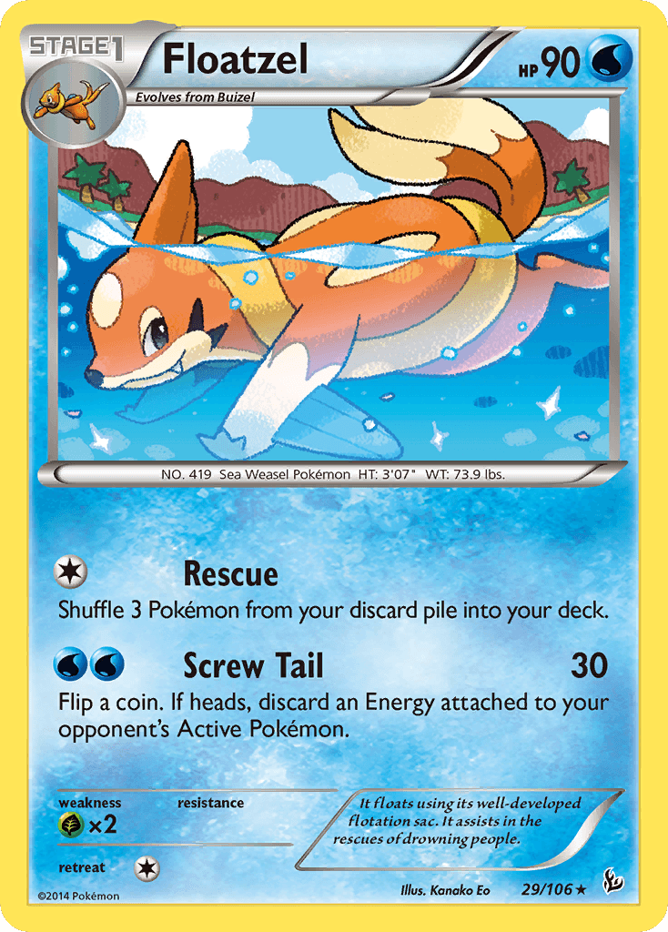 Carta Pokémon Floatzel 29 de Flashfire