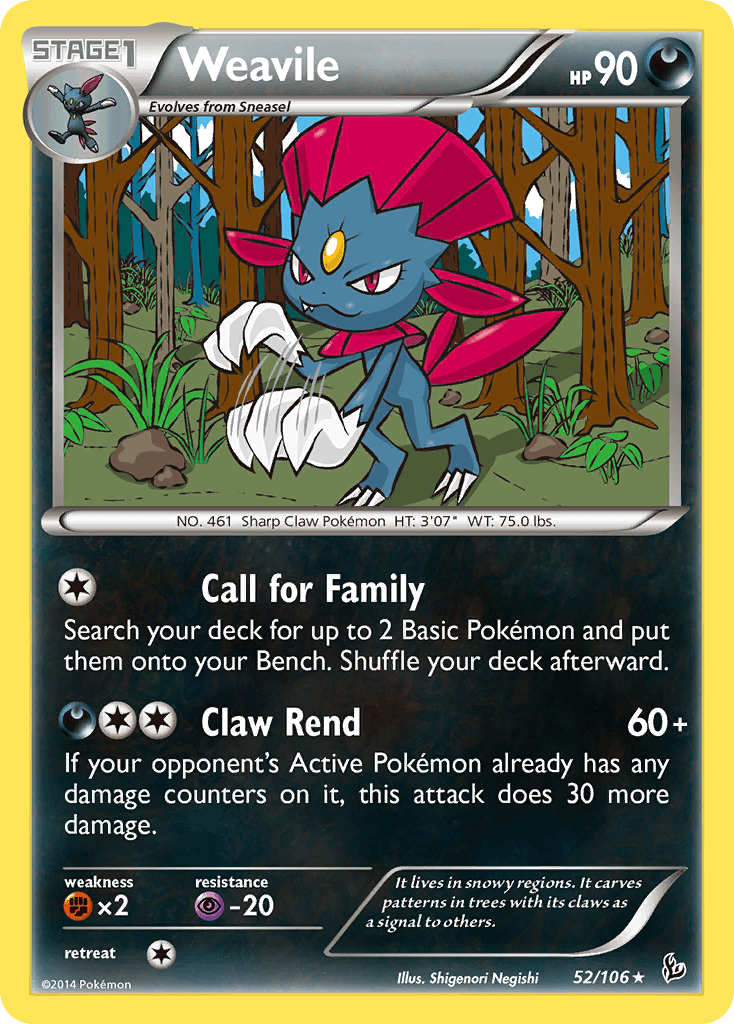 Carta Pokémon Weavile
