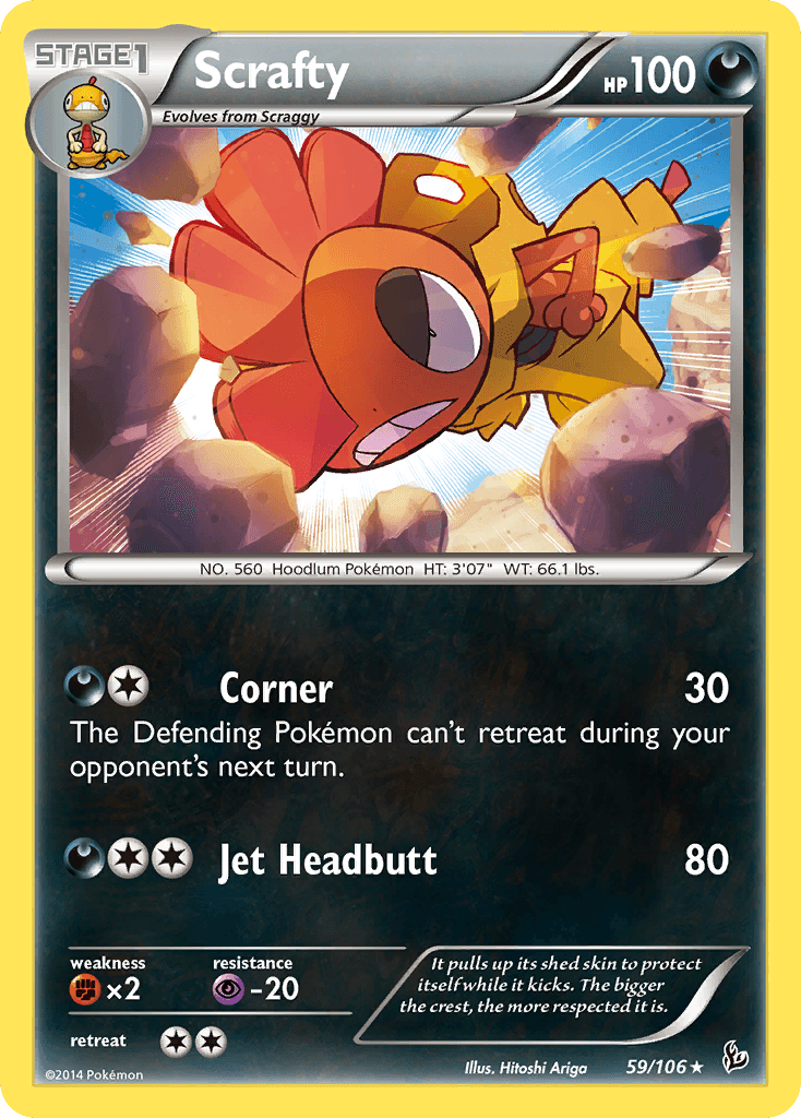 Carta Pokémon Scrafty 59